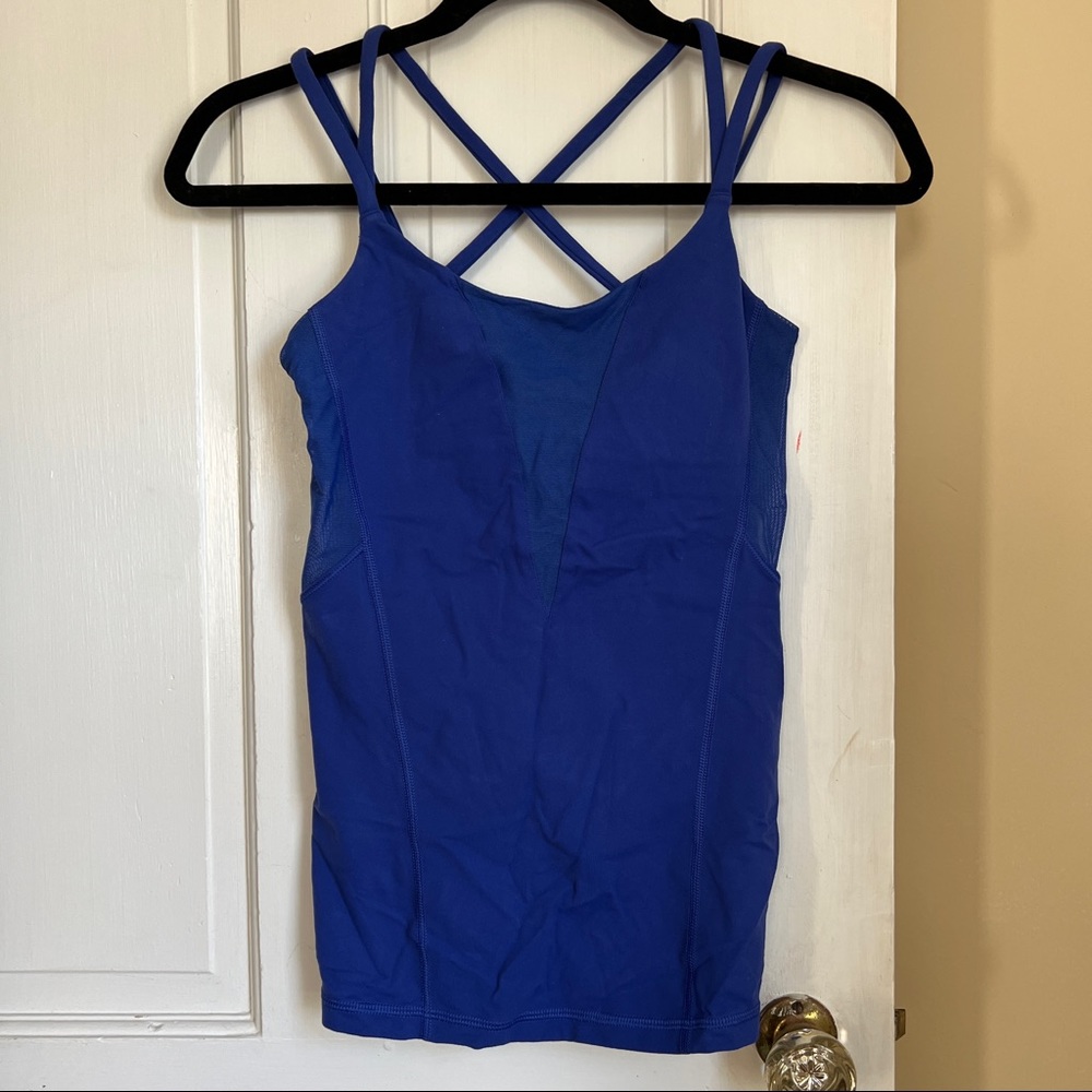 Lululemon workout tank, size 4, cobalt blue